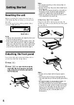 Предварительный просмотр 6 страницы Sony CDX-C8850R Operating Instructions Manual