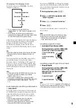 Предварительный просмотр 9 страницы Sony CDX-C8850R Operating Instructions Manual