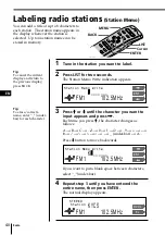 Предварительный просмотр 40 страницы Sony CDX-C90 - Fm/am Compact Disc Player Operating Instructions Manual