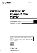 Sony CDX-C90R Operating Instructions Manual предпросмотр