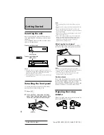 Предварительный просмотр 4 страницы Sony CDX-C910 - Fm/am Compact Disc Player Operating Instructions Manual