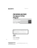 Sony CDX-C910RDS Operating Instructions Manual предпросмотр