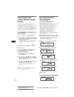 Предварительный просмотр 12 страницы Sony CDX-C910RDS Operating Instructions Manual