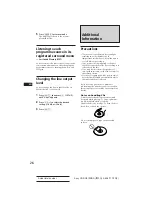 Предварительный просмотр 26 страницы Sony CDX-C910RDS Operating Instructions Manual