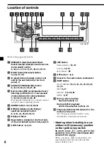 Предварительный просмотр 4 страницы Sony CDX-C9500 Operating Instructions Manual