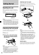 Предварительный просмотр 6 страницы Sony CDX-C9500 Operating Instructions Manual