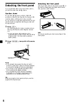 Предварительный просмотр 8 страницы Sony CDX-CA400 - Compact Disc Changer System Operating Instructions Manual