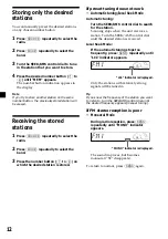 Предварительный просмотр 12 страницы Sony CDX-CA400 - Compact Disc Changer System Operating Instructions Manual