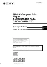 Sony CDX-CA530X Operating Instructions Manual предпросмотр