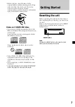 Предварительный просмотр 7 страницы Sony CDX-CA530X Operating Instructions Manual