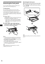 Предварительный просмотр 8 страницы Sony CDX-CA540X Manual