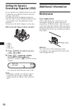 Preview for 16 page of Sony CDX-CA540X Manual