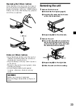 Предварительный просмотр 23 страницы Sony CDX-CA600 Operating Instructions Manual