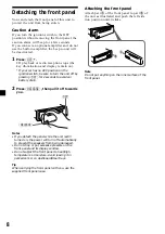 Предварительный просмотр 8 страницы Sony CDX-CA600X Operating Instructions Manual