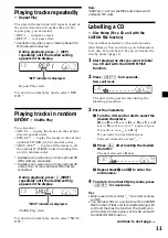 Preview for 11 page of Sony CDX-CA600X Operating Instructions Manual