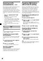 Preview for 16 page of Sony CDX-CA600X Operating Instructions Manual