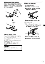 Предварительный просмотр 23 страницы Sony CDX-CA600X Operating Instructions Manual