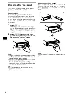 Предварительный просмотр 8 страницы Sony CDX-CA650 Operating Instructions Manual