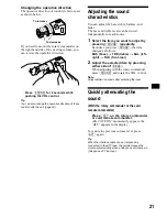 Предварительный просмотр 21 страницы Sony CDX-CA650 Operating Instructions Manual