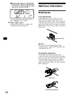 Предварительный просмотр 24 страницы Sony CDX-CA650 Operating Instructions Manual