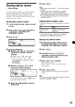 Предварительный просмотр 15 страницы Sony CDX-CA650FP Operating Instructions Manual