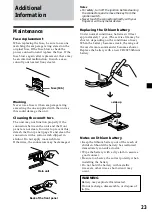 Предварительный просмотр 23 страницы Sony CDX-CA650FP Operating Instructions Manual