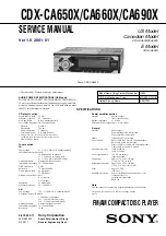 Sony CDX-CA650X - Fm/am Compact Disc Player Service Manual preview