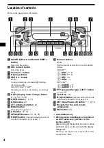 Предварительный просмотр 4 страницы Sony CDX-CA680X Operating Instructions Manual