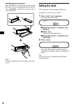 Предварительный просмотр 8 страницы Sony CDX-CA680X Operating Instructions Manual