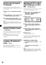 Предварительный просмотр 22 страницы Sony CDX-CA690X Operating Instructions Manual