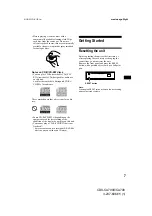 Preview for 7 page of Sony CDX-CA700 Operating Instructions Manual