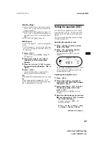 Preview for 21 page of Sony CDX-CA700 Operating Instructions Manual