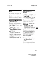 Preview for 131 page of Sony CDX-CA700 Operating Instructions Manual