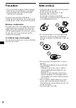 Preview for 6 page of Sony CDX-CA700X Installation/Connection Operating Instructions Manual