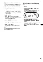 Preview for 15 page of Sony CDX-CA700X Installation/Connection Operating Instructions Manual