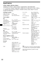 Предварительный просмотр 22 страницы Sony CDX-CA710X Addendum to Operating Instructions Manual