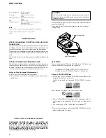 Предварительный просмотр 2 страницы Sony CDX-CA730X Service Manual