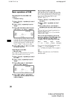 Предварительный просмотр 20 страницы Sony CDX-CA750 Operating Instructions Manual