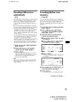 Предварительный просмотр 21 страницы Sony CDX-CA750 Operating Instructions Manual