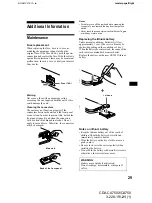 Предварительный просмотр 29 страницы Sony CDX-CA750 Operating Instructions Manual