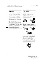 Предварительный просмотр 6 страницы Sony CDX-CA750X Primary User Manual (English, Espanol, Francais) Operating Instructions Manual