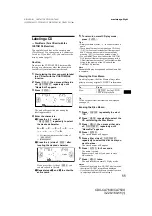 Предварительный просмотр 11 страницы Sony CDX-CA750X Primary User Manual (English, Espanol, Francais) Operating Instructions Manual