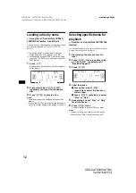 Предварительный просмотр 12 страницы Sony CDX-CA750X Primary User Manual (English, Espanol, Francais) Operating Instructions Manual