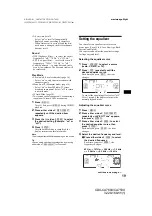 Предварительный просмотр 19 страницы Sony CDX-CA750X Primary User Manual (English, Espanol, Francais) Operating Instructions Manual