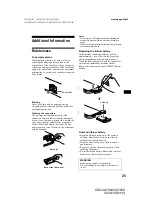 Предварительный просмотр 25 страницы Sony CDX-CA750X Primary User Manual (English, Espanol, Francais) Operating Instructions Manual