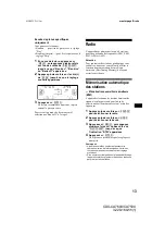 Предварительный просмотр 41 страницы Sony CDX-CA750X Primary User Manual (English, Espanol, Francais) Operating Instructions Manual