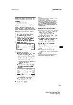 Предварительный просмотр 43 страницы Sony CDX-CA750X Primary User Manual (English, Espanol, Francais) Operating Instructions Manual