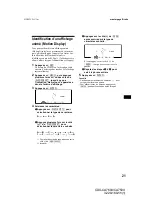 Предварительный просмотр 49 страницы Sony CDX-CA750X Primary User Manual (English, Espanol, Francais) Operating Instructions Manual