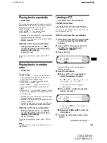 Предварительный просмотр 11 страницы Sony CDX-CA810X - Fm/am Compact Disc Player Operating Instructions Manual