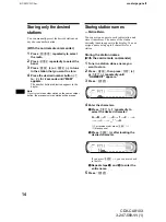 Предварительный просмотр 14 страницы Sony CDX-CA810X - Fm/am Compact Disc Player Operating Instructions Manual